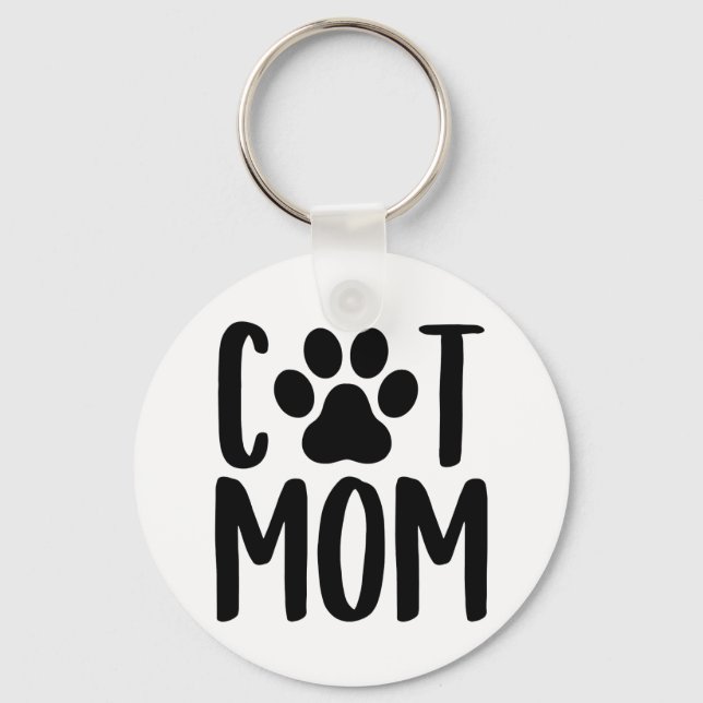 Cat Mom Keychain (Front)