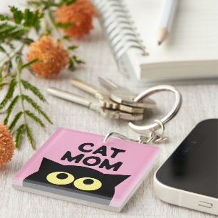 Cat Mom keychain gift for cat lovers