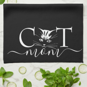 Cat mom kitchen towel