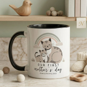 Cat Mom Kitten First Mother’s Day Soft Pastel Art Mug
