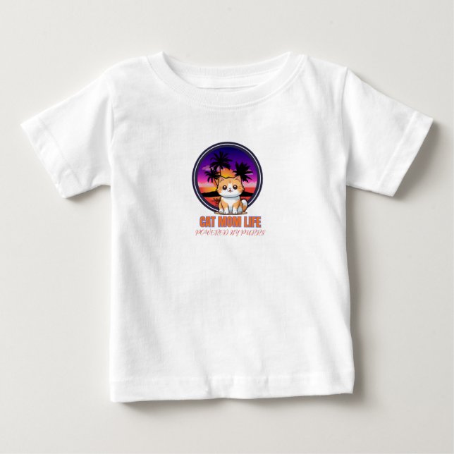 Cat Mom Life funny Baby T-Shirt (Front)