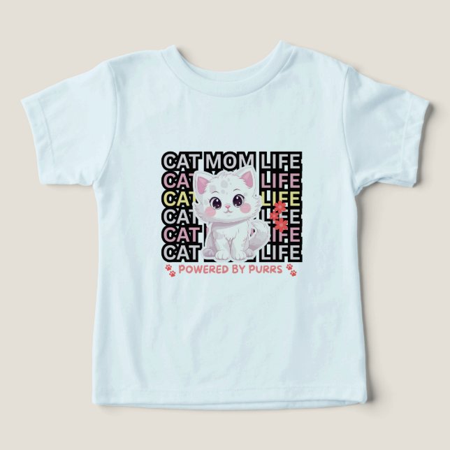 Cat Mom Life funny Toddler T-shirt (Design Front)