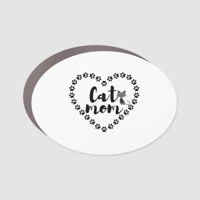 Cat Mom [light tone] Mouse Pad Car Magnet (Front)