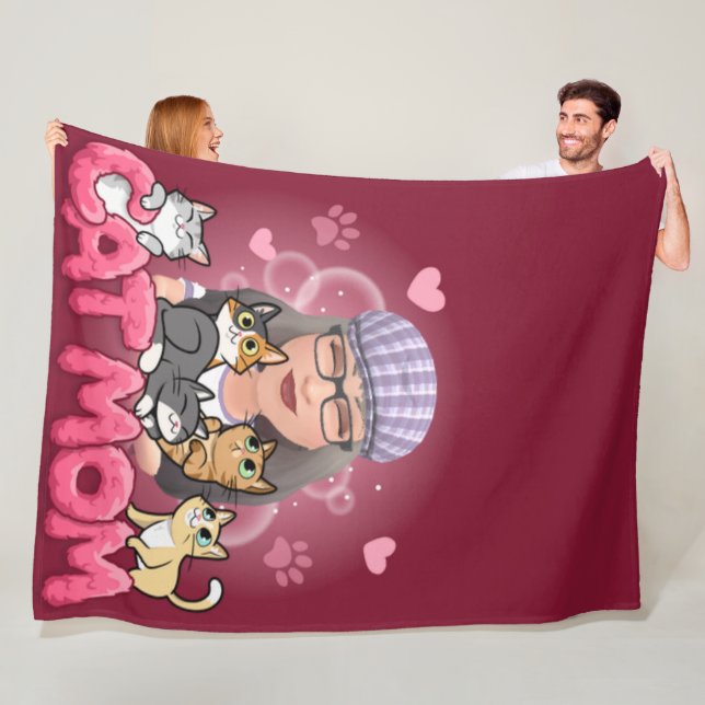 Cat Mom-Lotus Fleece Blanket (In Situ)