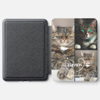  Cat Mom Love Shape and 3 photo collage Kindle Cover