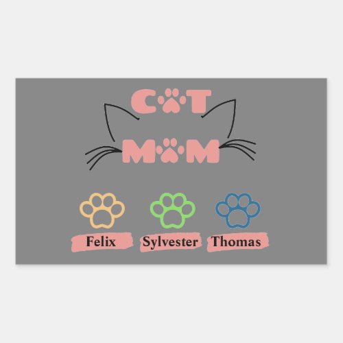 Cat Mom Love Sticker