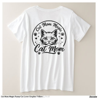 Cat Mom Magic Funny Cat Lover Graphic T-Shirt