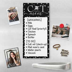 Cat mom magnetic notepad