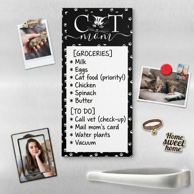 Cat mom  magnetic notepad (Creator Uploaded)