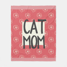 Cat Mom Medium Fleece Blanket