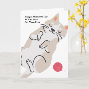 Cat Mom Mother's Day Card