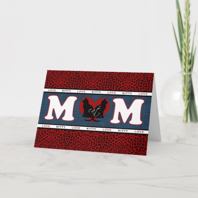 Cat Mom Mother's Day Card (Front)