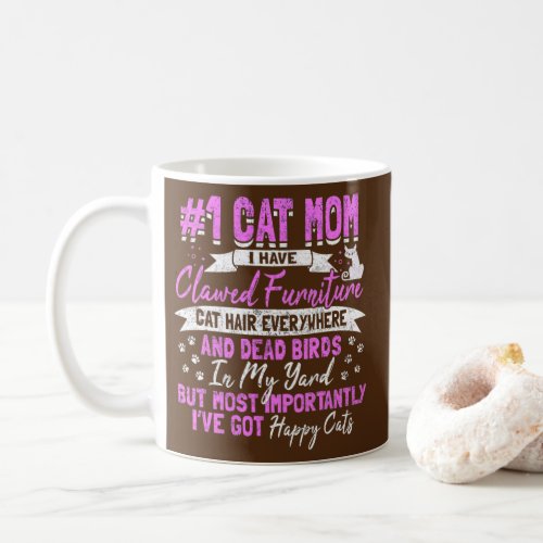Cat Mom number 1 cat mother worlds best cat mom  Coffee Mug