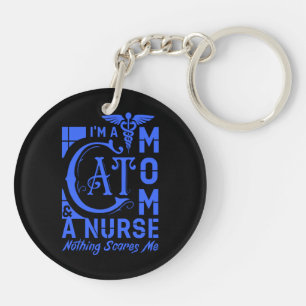 Cat Mom Nurse – Funny Gift for Nurses & Cat Lovers Keychain