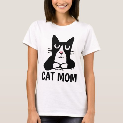 CAT MOM Panda Kitty T_shirts