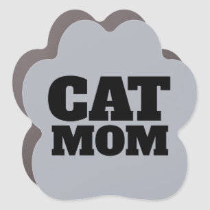 CAT MOM PAW PRINT GUITAR CAR MAGNET