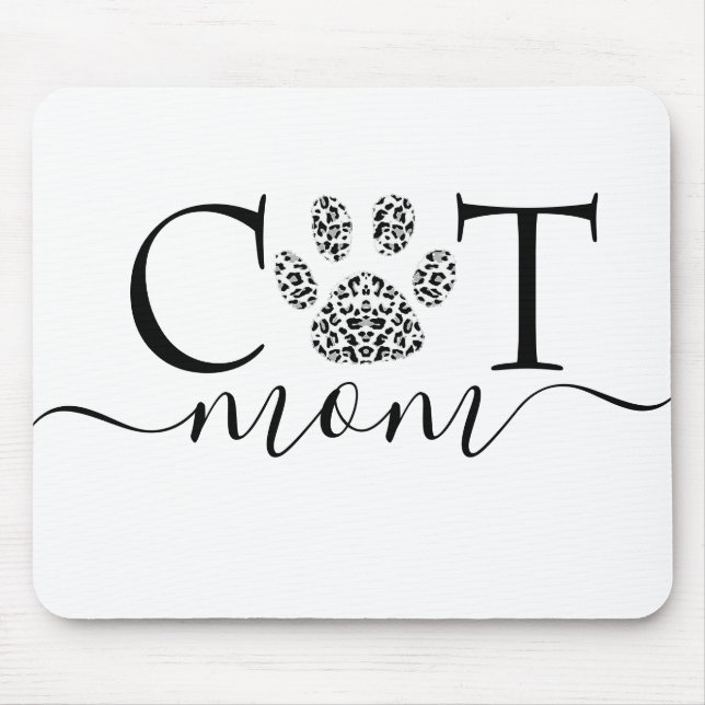Cat Mom pawprint  Mouse Pad (Front)