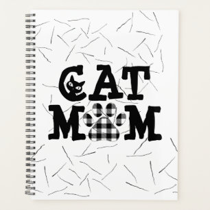 Cat Mom Pawprint with Cat Hairs Planner