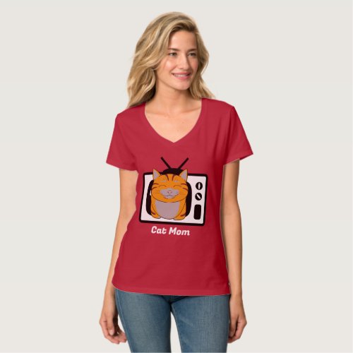 Cat Mom Personalized customize T_Shirt