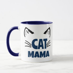 Cat Mom, Pet Lovers Cat Mama Graphic Mug Design
