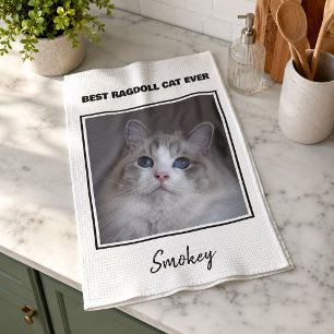 Cat Mom Pet Photo Best Cat Ever Kitchen Towel
