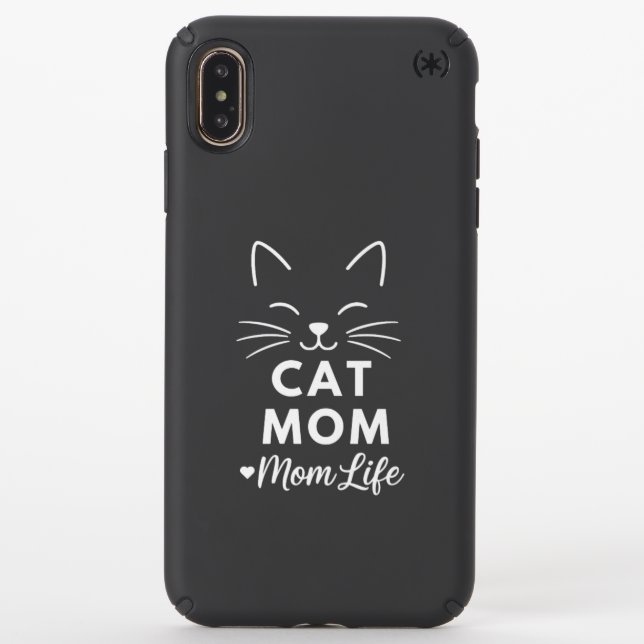 Cat Mom Phone Case | Cute Mom Life iPhone XS Max (Front)