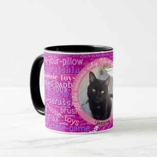 Cat Mom Photo Word Cloud Valentine Mug