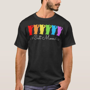 Cat Mom Rainbow T-Shirt