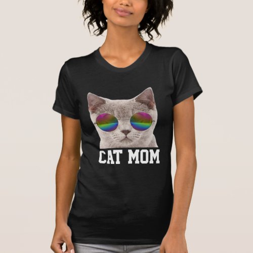 CAT MOM RUSSIAN BLUE CAT T_SHIRTS