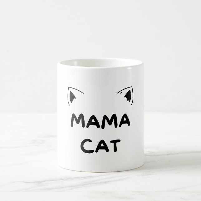 Cat Mom Shirt, Funny Cat Shirt, Meow Gift  Coffee Mug (Center)
