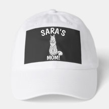 Cat Mom Shirt, Personalize, Maine Coon, Hat