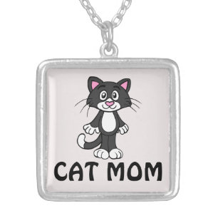 CAT MOM SILVER NECKLACE