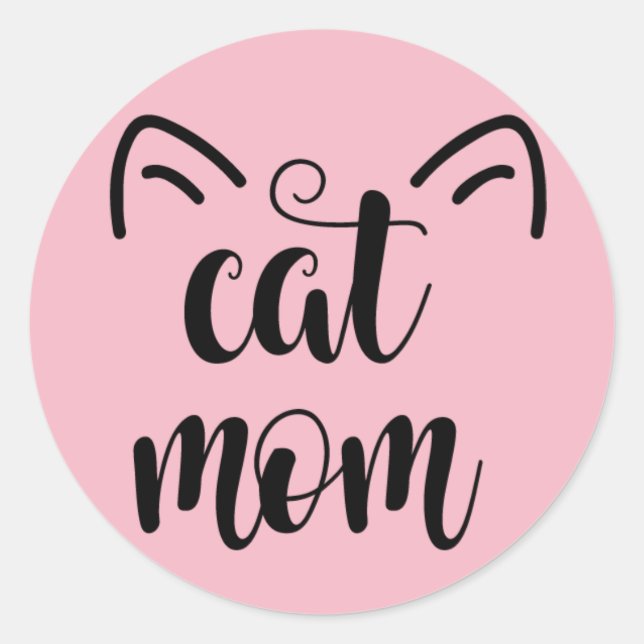Cat mom sticker (Front)