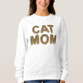 Cat mom t-shirt cat furr text sweatshirt