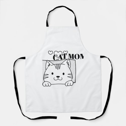 cat mom t shirt design maker 24el apron