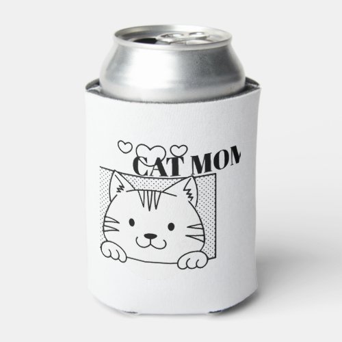 cat mom t shirt design maker 24el can cooler