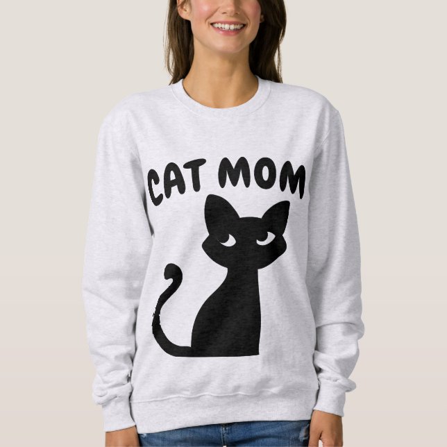 Cat Mom T-shirt Sweatshirt (Front)