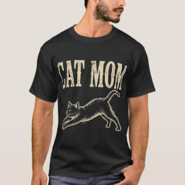Cat Mom T-Shirt – Vintage Distressed Cat Tee