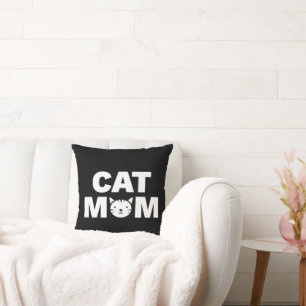 CAT MOM Throw Pillow