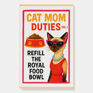Cat Mom to do list funny Home Deco Foam Board