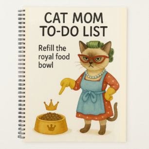 Cat Mom to do list Planner