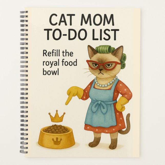 Cat Mom to do list  Planner (Front)