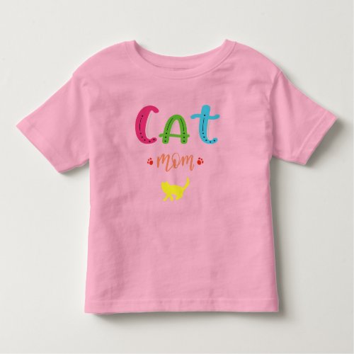 cat mom toddler t_shirt