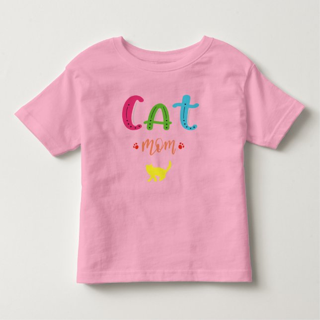 cat mom toddler t-shirt (Front)