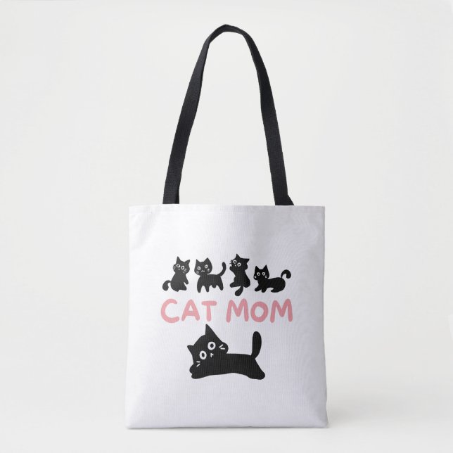 Cat Mom  Tote Bag (Front)