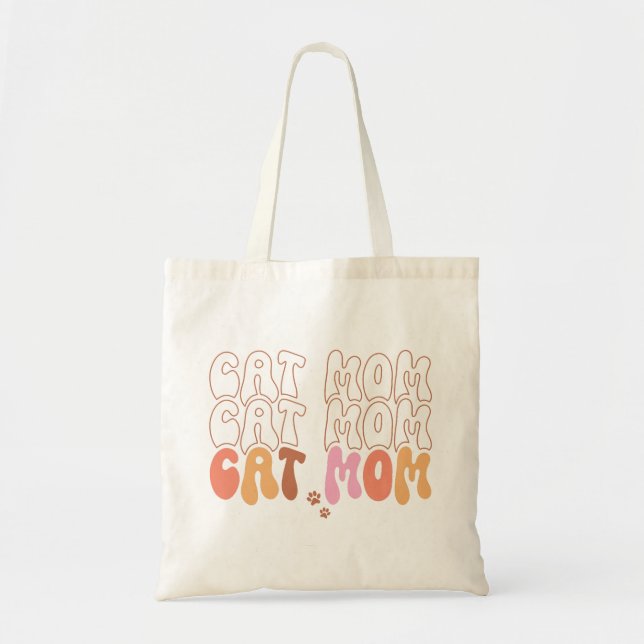 Cat Mom Tote Bag (Front)