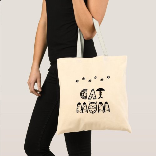 Cat Mom Tote Bag 
