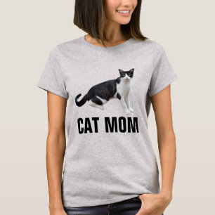 CAT MOM, TUXEDO CAT T-shirts