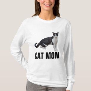 CAT MOM, TUXEDO CAT T-shirts