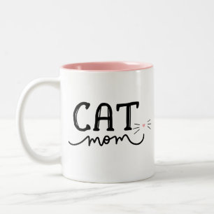 Cat Mom Two-Tone Coffee Mug